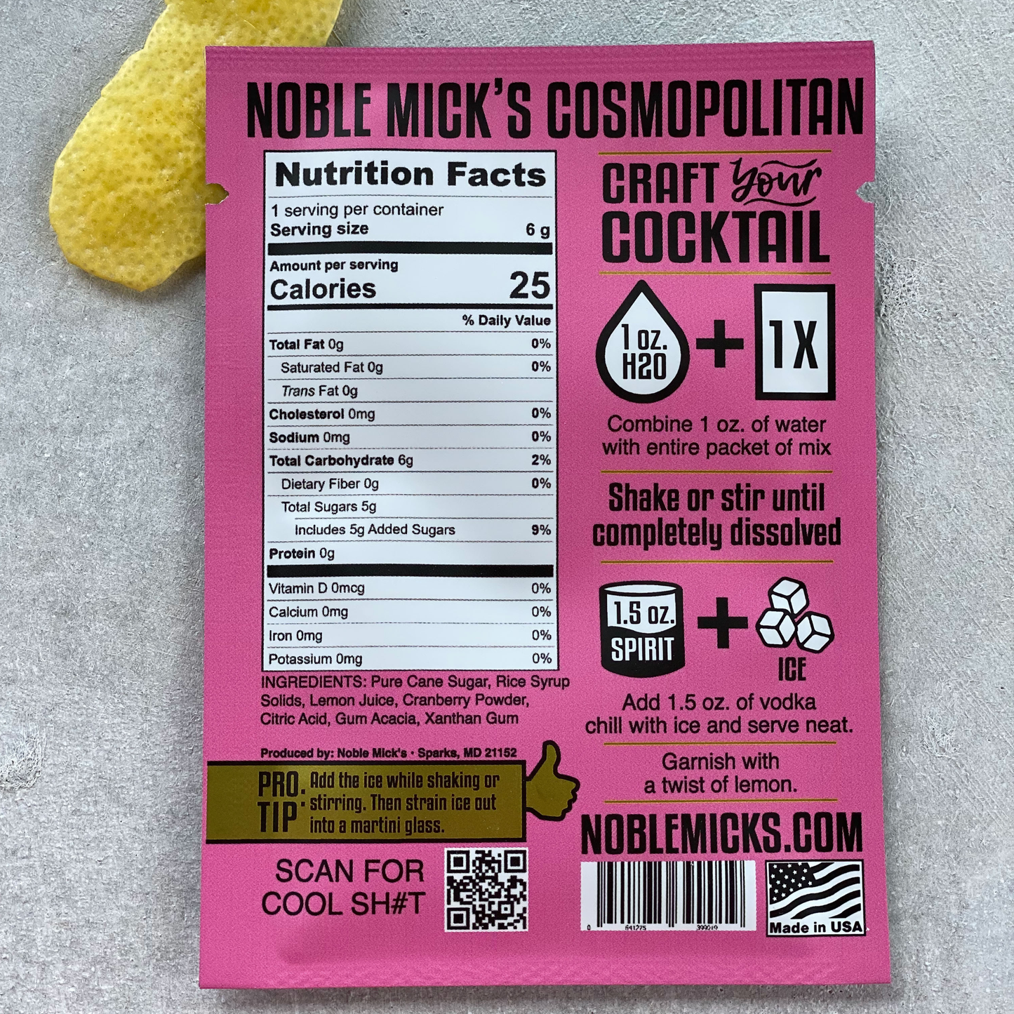 Noble Mick's - Craft Beverage Company - Cosmopolitan Single Serve Craft Cocktail