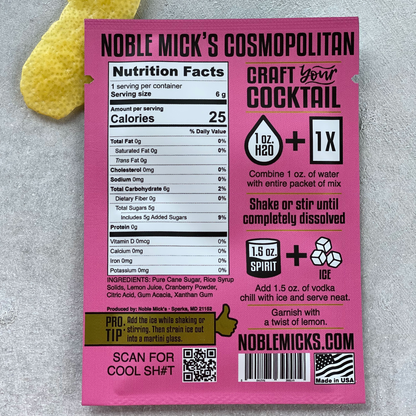 Noble Mick's - Craft Beverage Company - Cosmopolitan Single Serve Craft Cocktail