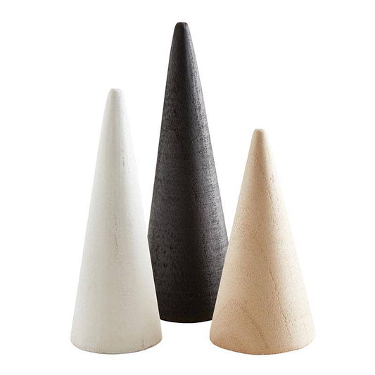 Santa Barbara Design Studio by Creative Brands - Mini Wood Cone Trees - Set of 3