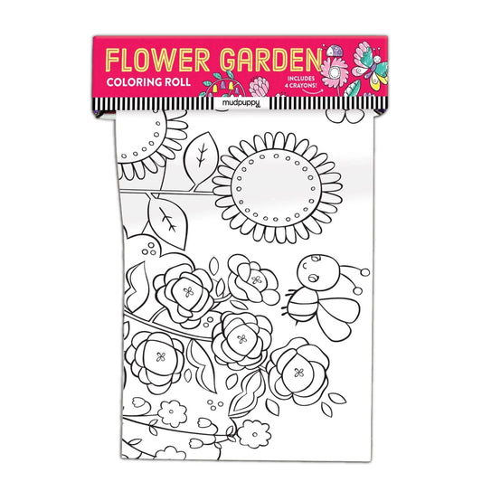 mudpuppy - Flower Garden Mini Coloring Roll