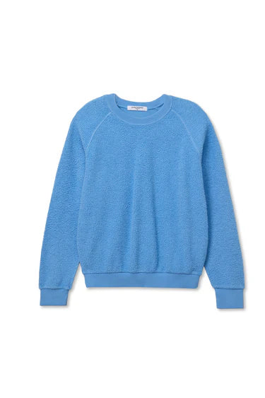 perfectwhitetee - ziggy inside out shrunken sweatshirt - pacific blue