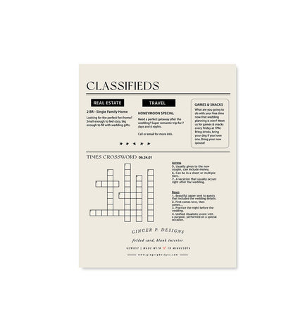 Ginger P. Designs - Newlywed Times Greeting Card