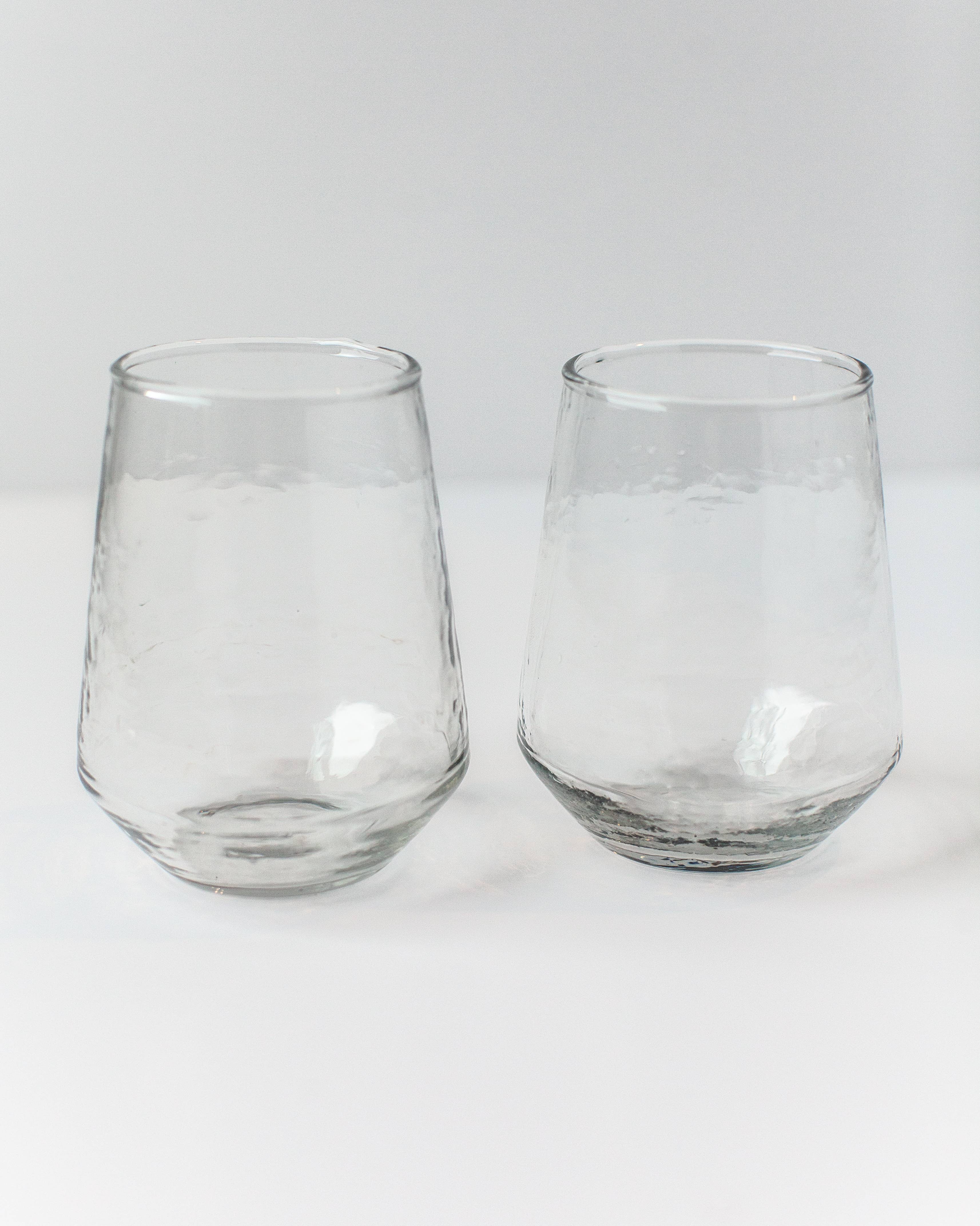 Creative Women - Handblown Hammered Glass Water Tumbler - assorted colors