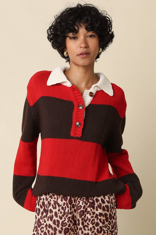 Macy Stripe Knit Sweater