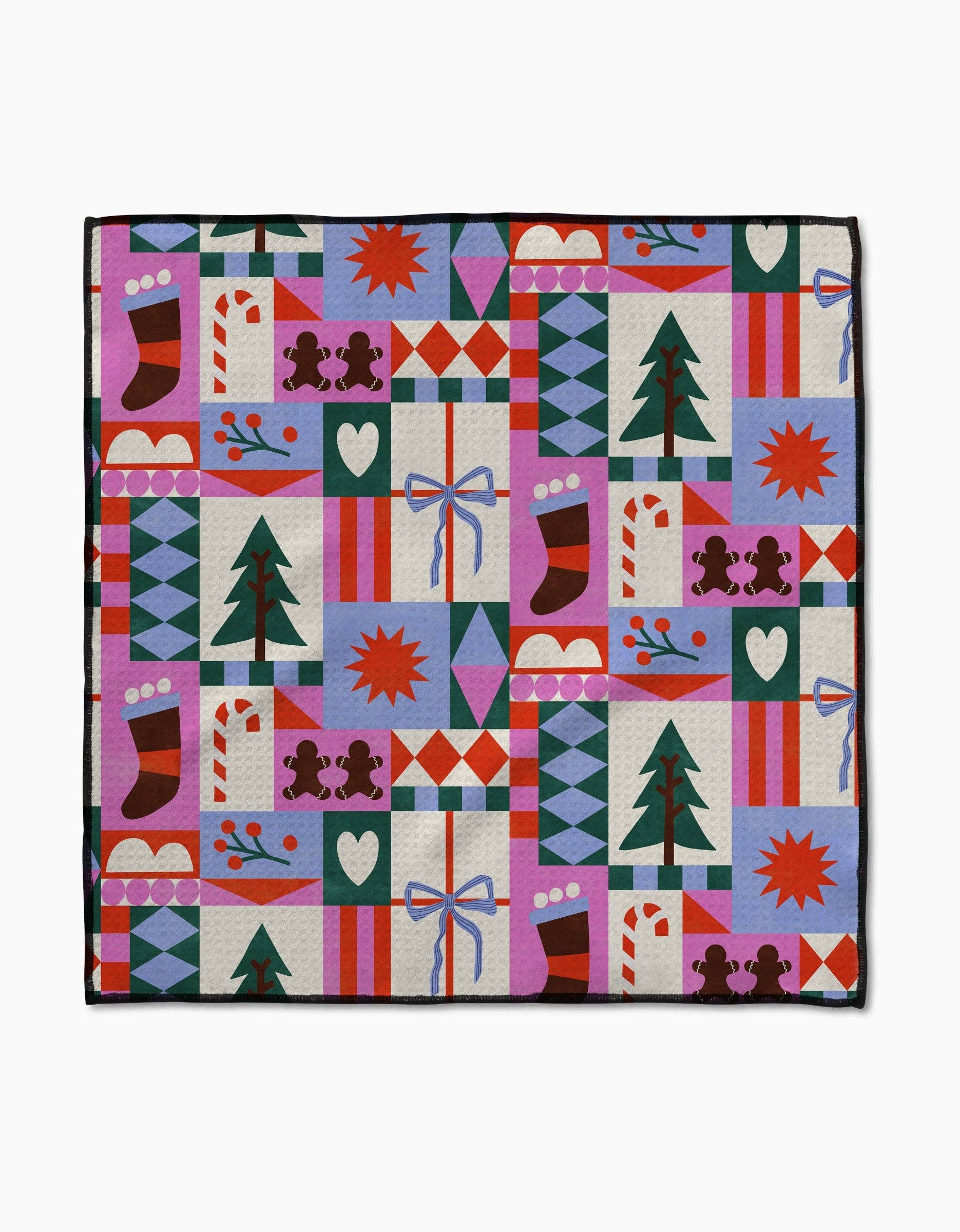 Geometry - Festive Christmas Quilt Paw Towel