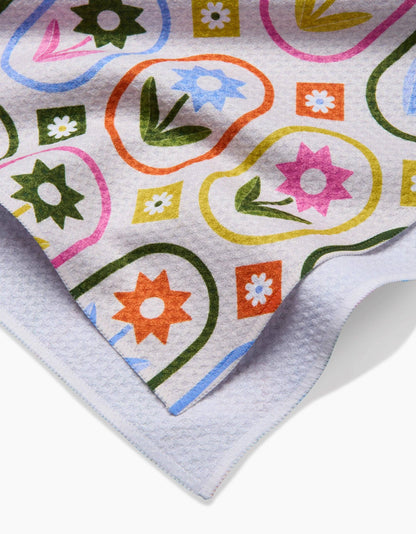 Geometry - Petal Patchwork Tea Towel