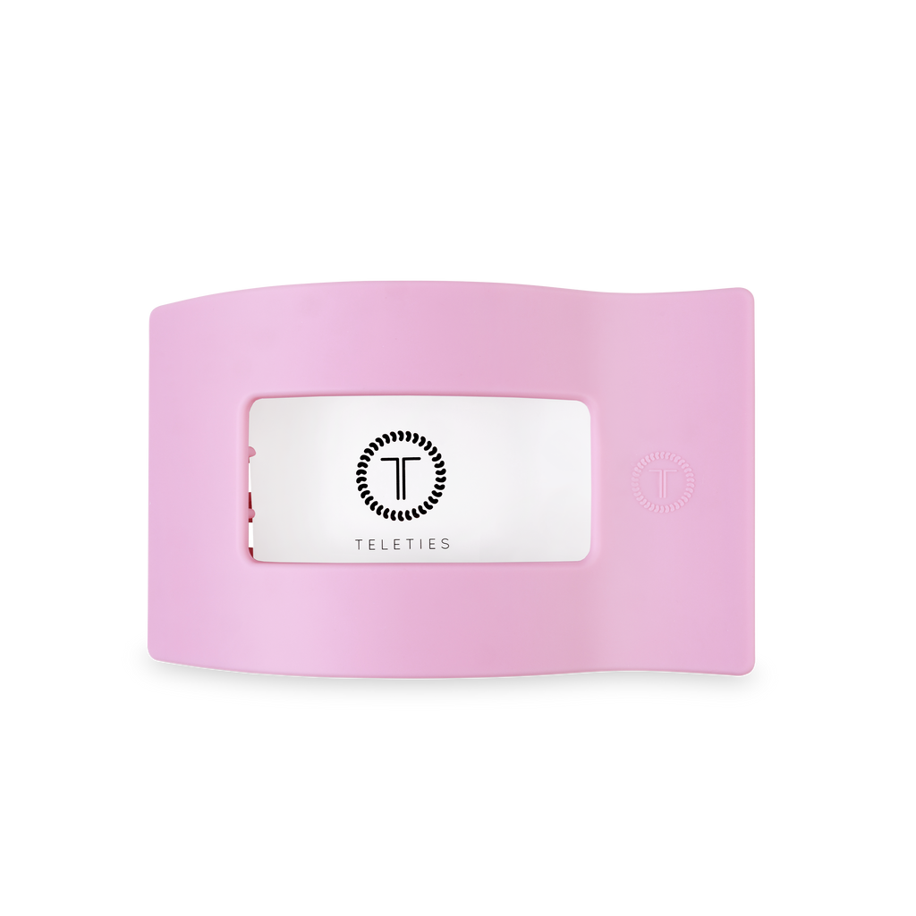 TELETIES - Flat Rectangle Hair Clip | Medium | Merry Pinkmas