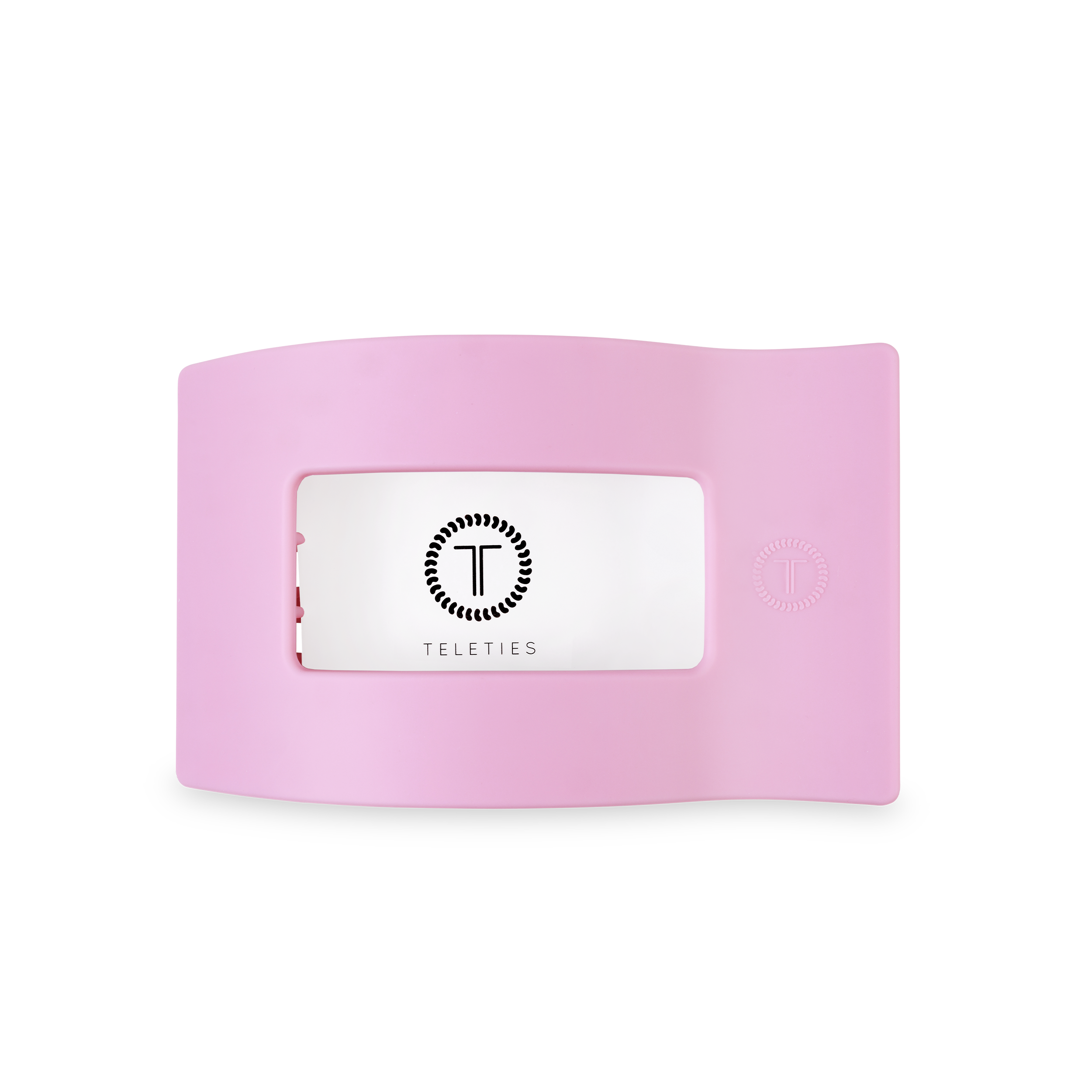 TELETIES - Flat Rectangle Hair Clip | Medium | Merry Pinkmas