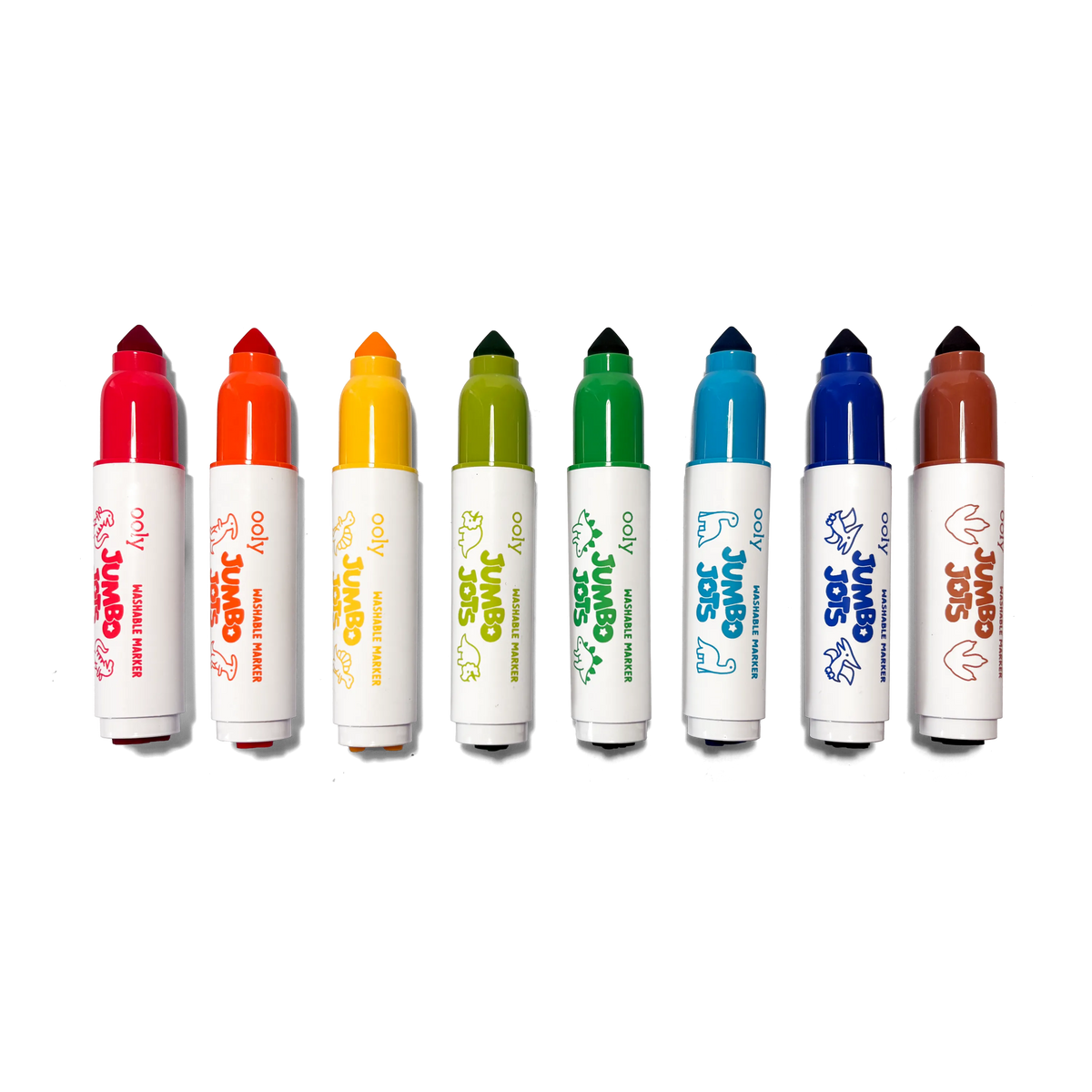 OOLY - Jumbo Jots Dual Tip Dinosaur Stamp Markers - Set of 8