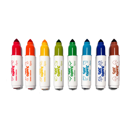 OOLY - Jumbo Jots Dual Tip Dinosaur Stamp Markers - Set of 8