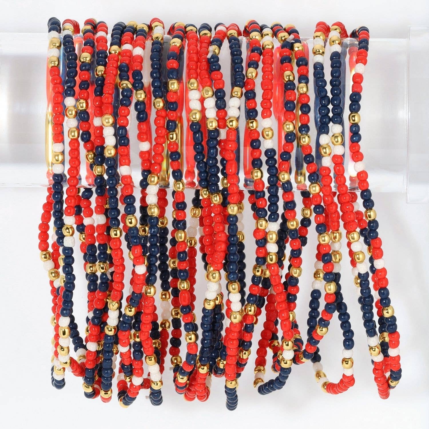 Splendid Iris - Set/4 Stretch Beaded GAME DAY Bracelets