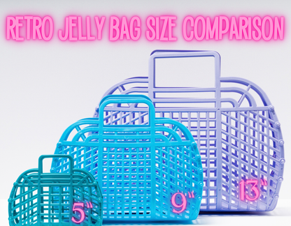 JustforZo boutique, Inc. - Medium Retro Jelly Baskets, Bags - 𝙈𝙖𝙙𝙚 𝙞𝙣 𝙐𝙎𝘼!