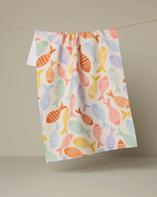 Geometry - Fish Flip Tea Towel