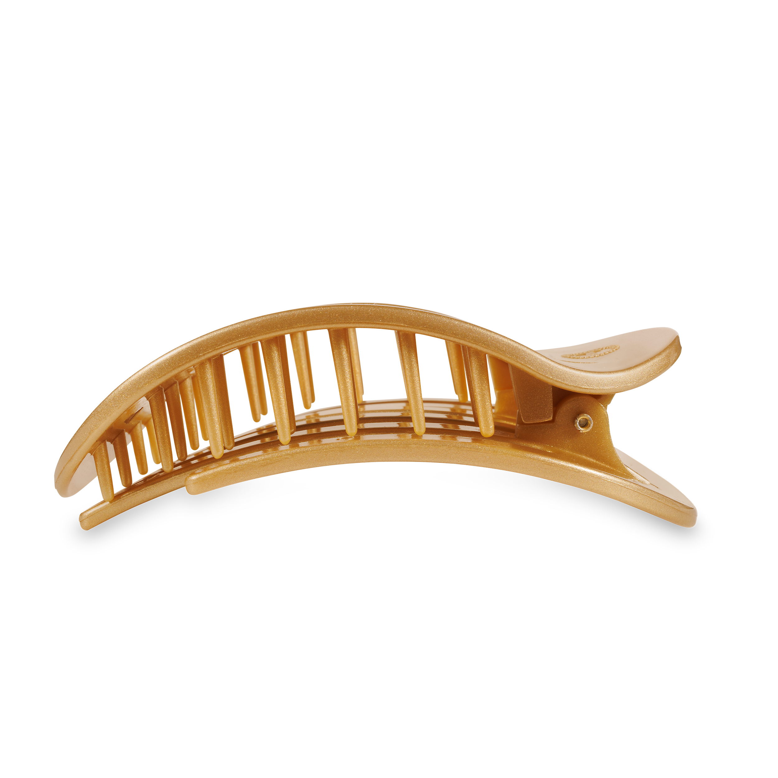 TELETIES - Round Flat Hair Clip | Large | Champagne Toast