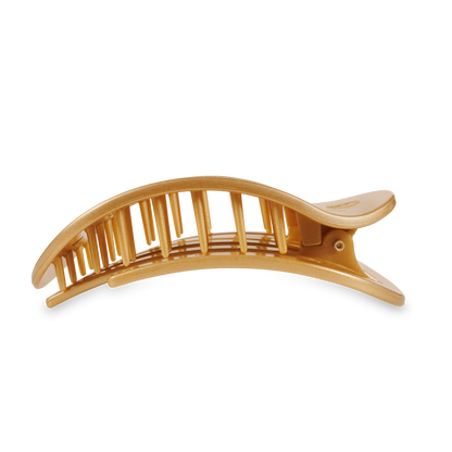 TELETIES - Round Flat Hair Clip | Large | Champagne Toast