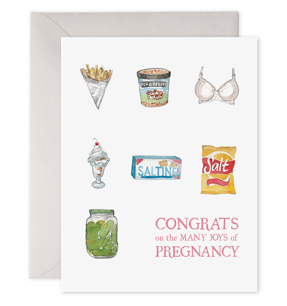 E. Frances Paper - Preggie Snacks Greeting Card