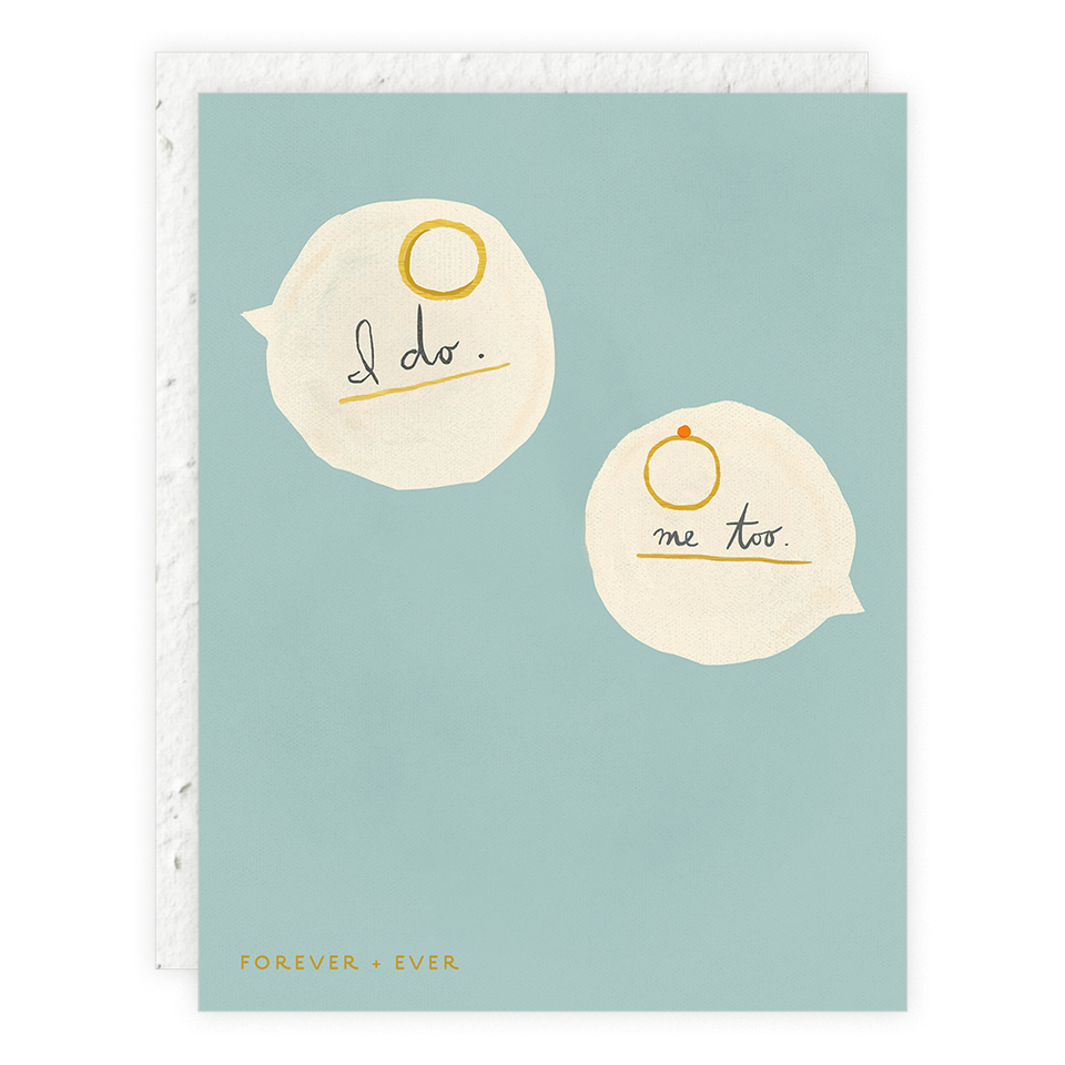 Seedlings - I do. Me Too Wedding Card