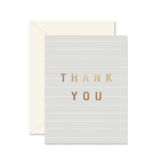 Ginger P. Designs - Gray Lines Thank You Greeting Card