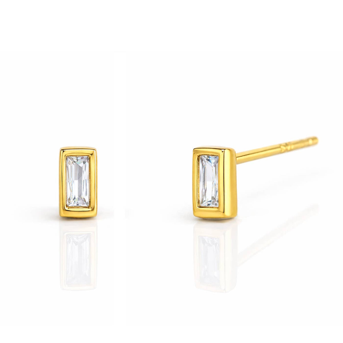 Tai Jewelry - Baguette Bezel Studs