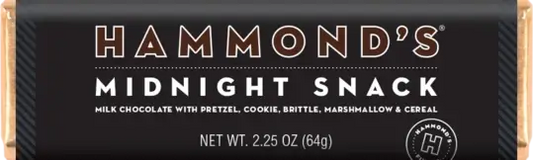 Hammond's Candies - Midnight Snack Milk Chocolate Candy Bar 2.25oz