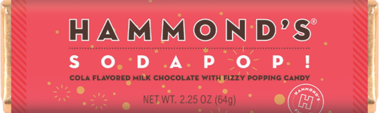 Hammond's Candies - Sodapop! Milk Chocolate Candy Bar  2.25oz