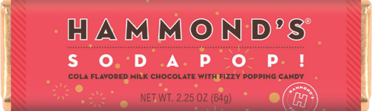 Hammond's Candies - Sodapop! Milk Chocolate Candy Bar  2.25oz