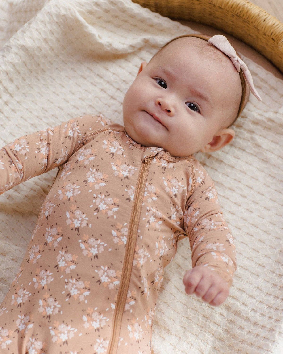 Quincy Mae - Bamboo Zip Footie Fall Floral