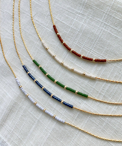 Ocean Breakup - Neutral Matte Minimalist Necklace