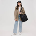 Urban Expressions - Leda Quilted Nylon Puffer Hobo - Assorted Colors