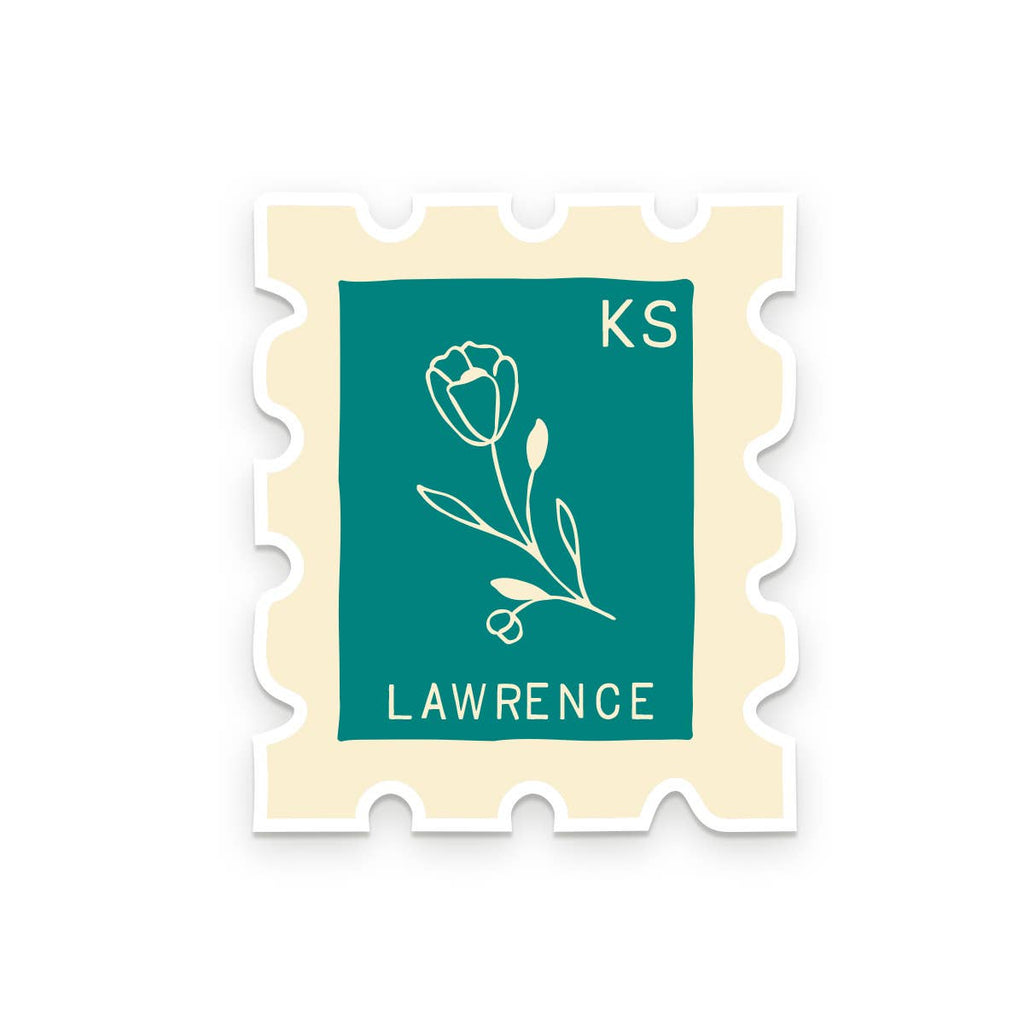 Ruff House Print Shop - Custom City Stamp Sticker - Atlantic, IA