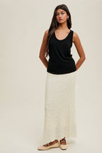 Wishlist Apparel - BASIC SCOOP NECK RIBBED KNIT TANK