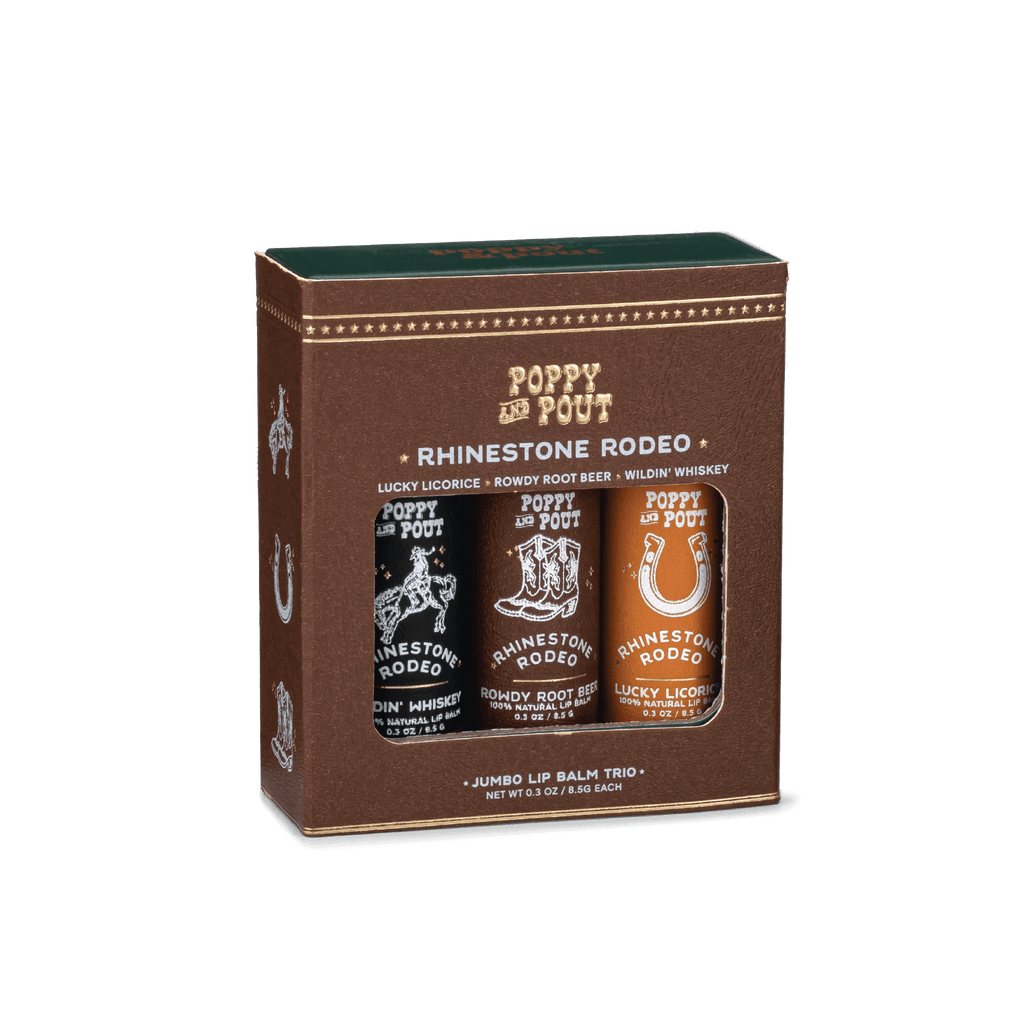 Poppy & Pout - Gift Set, Lip Balm Trio, Rhinestone Rodeo