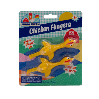 Toysmith - Farm Fresh Chicken Flingers Launch Toy, Spring