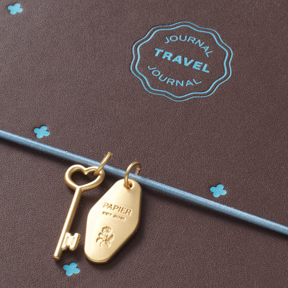 Papier - Guided Travel Journal, A5 PU Softcover - Travel Stamp