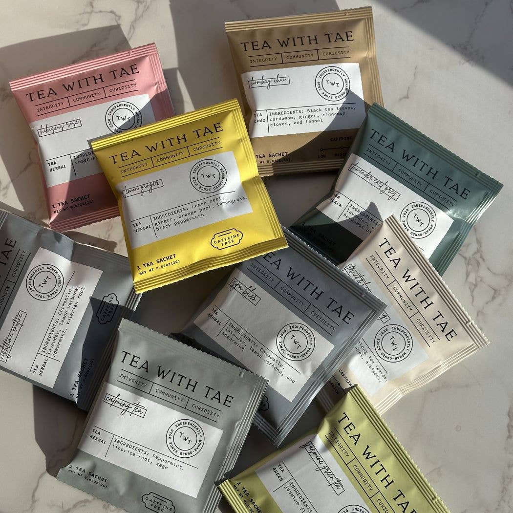 Tea with Tae - Nighttime Routine Herbal Sleep Tea - Individually Wrapped Tea Bag