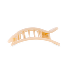 TELETIES - Flat Rectangle Hair Clip | Medium | Almond Beige