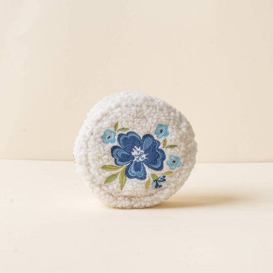 The Darling Effect - Teddy Pouch-Circle Dainty Floral Navy