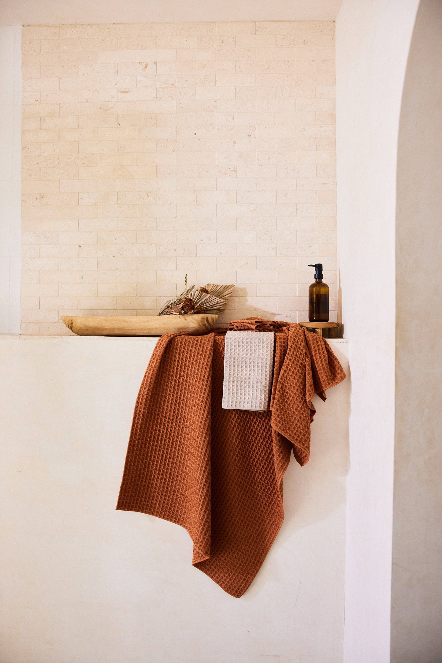 Geometry - Clay Waffle Washcloth Set