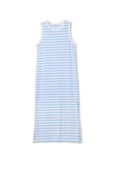 perfectwhitetee - lanell stripe dress - pacific blue