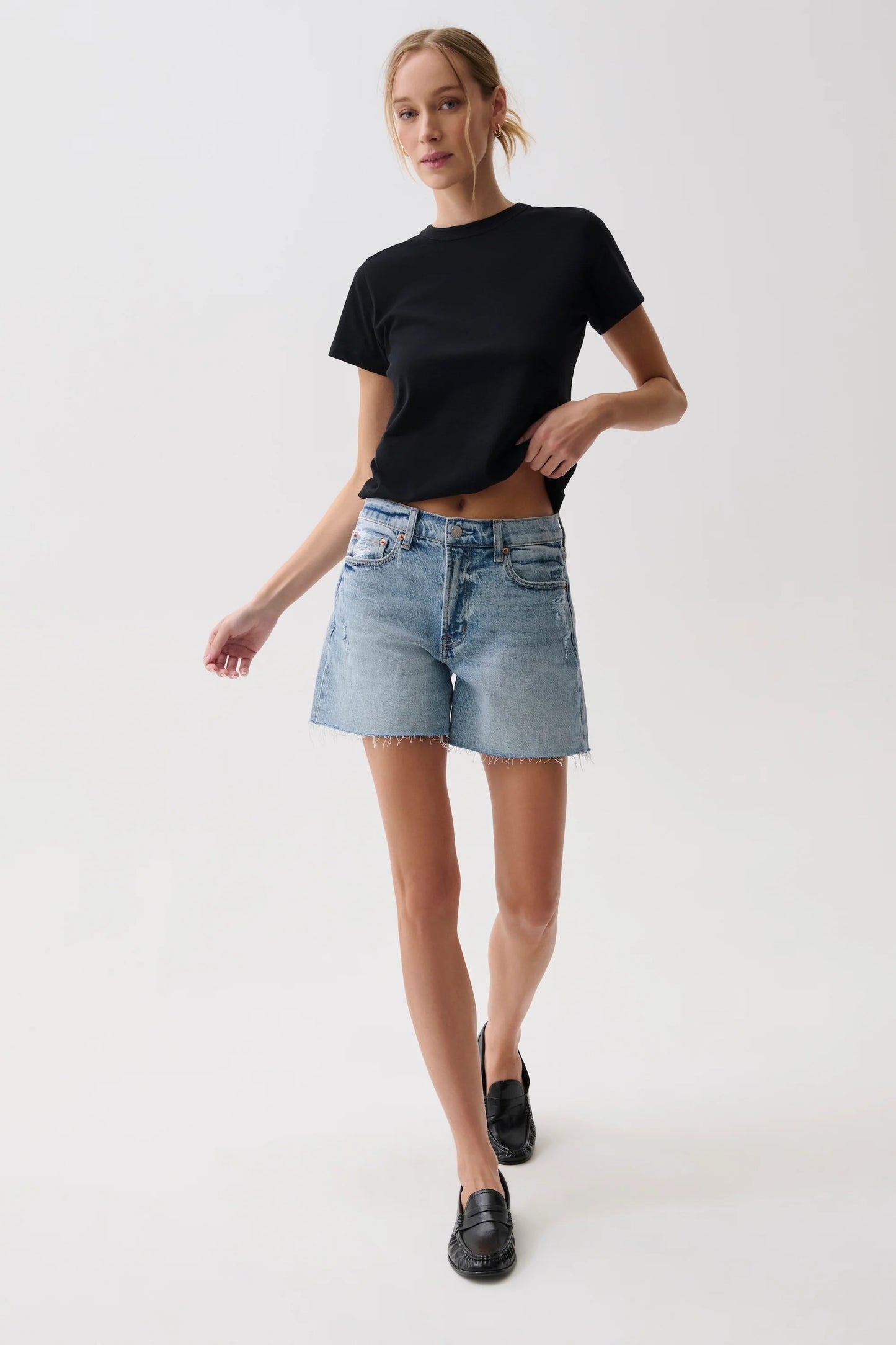 Pistola Kennedy Mid-Rise Shorts - Normandy Vintage