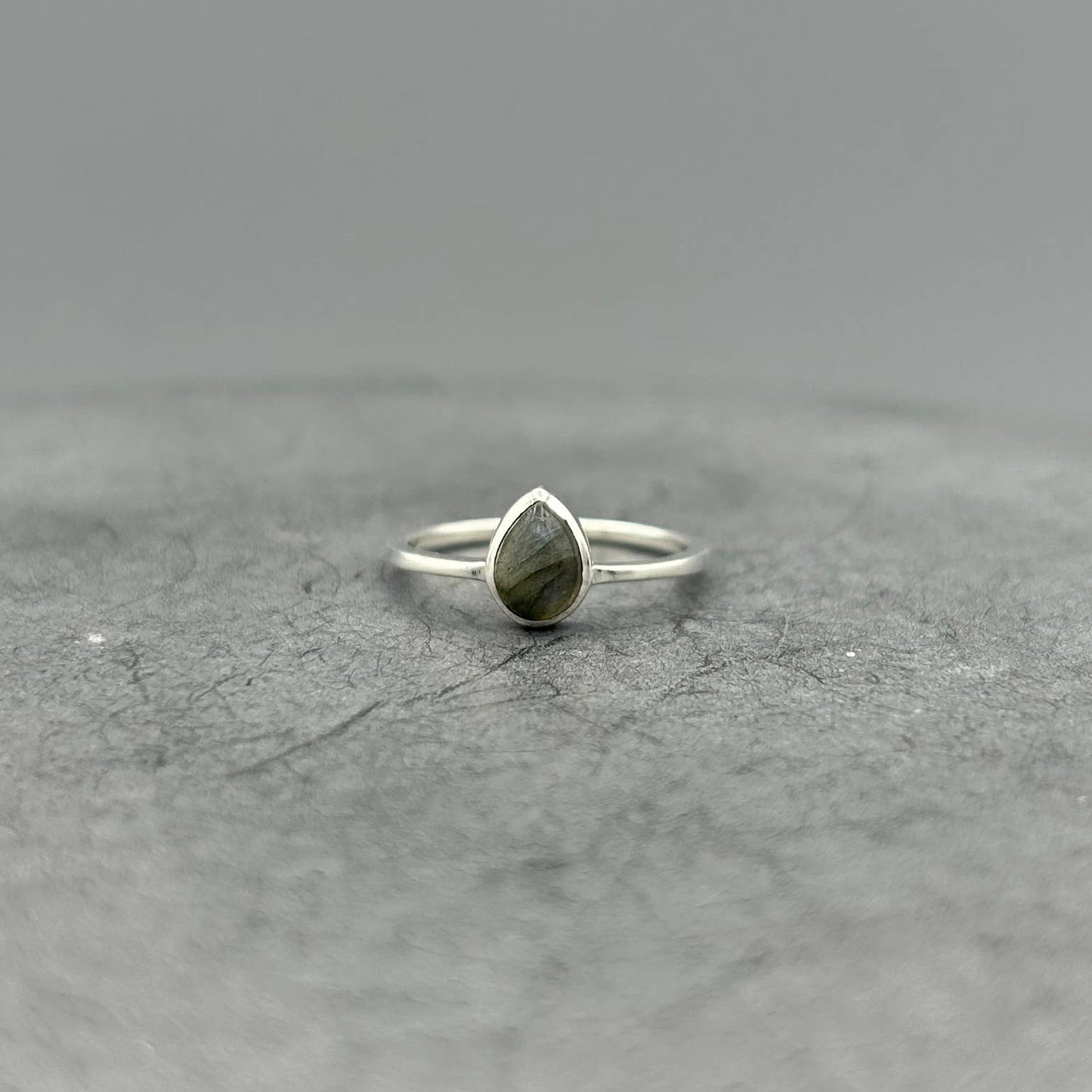 Something Silver - Silver Teardrop Stone Ring