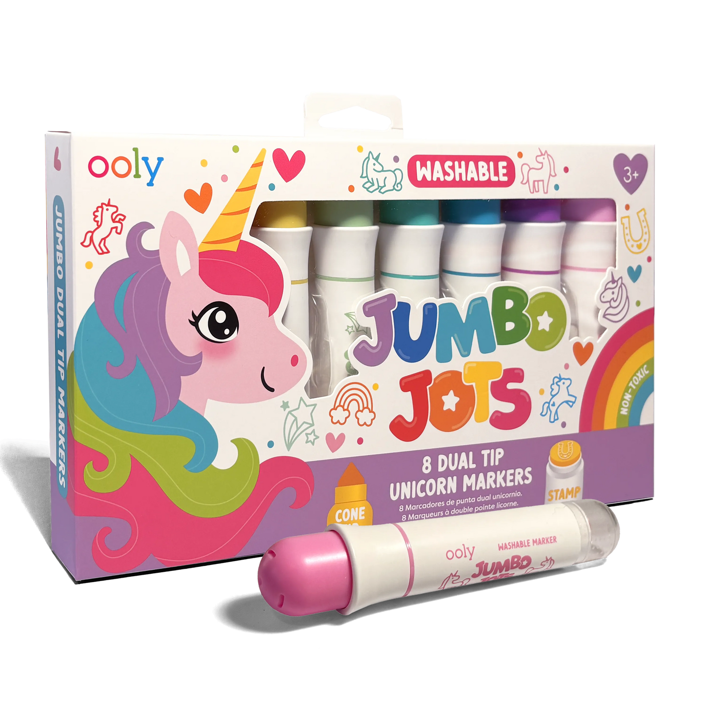 OOLY - Jumbo Jots Dual Tip Unicorn Markers - Set of 8