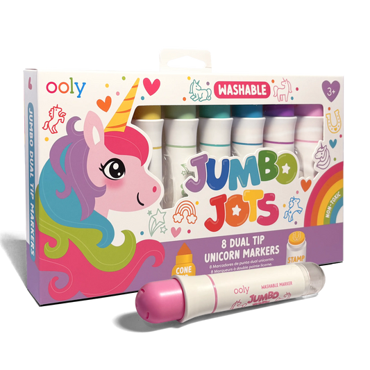 OOLY - Jumbo Jots Dual Tip Unicorn Markers - Set of 8