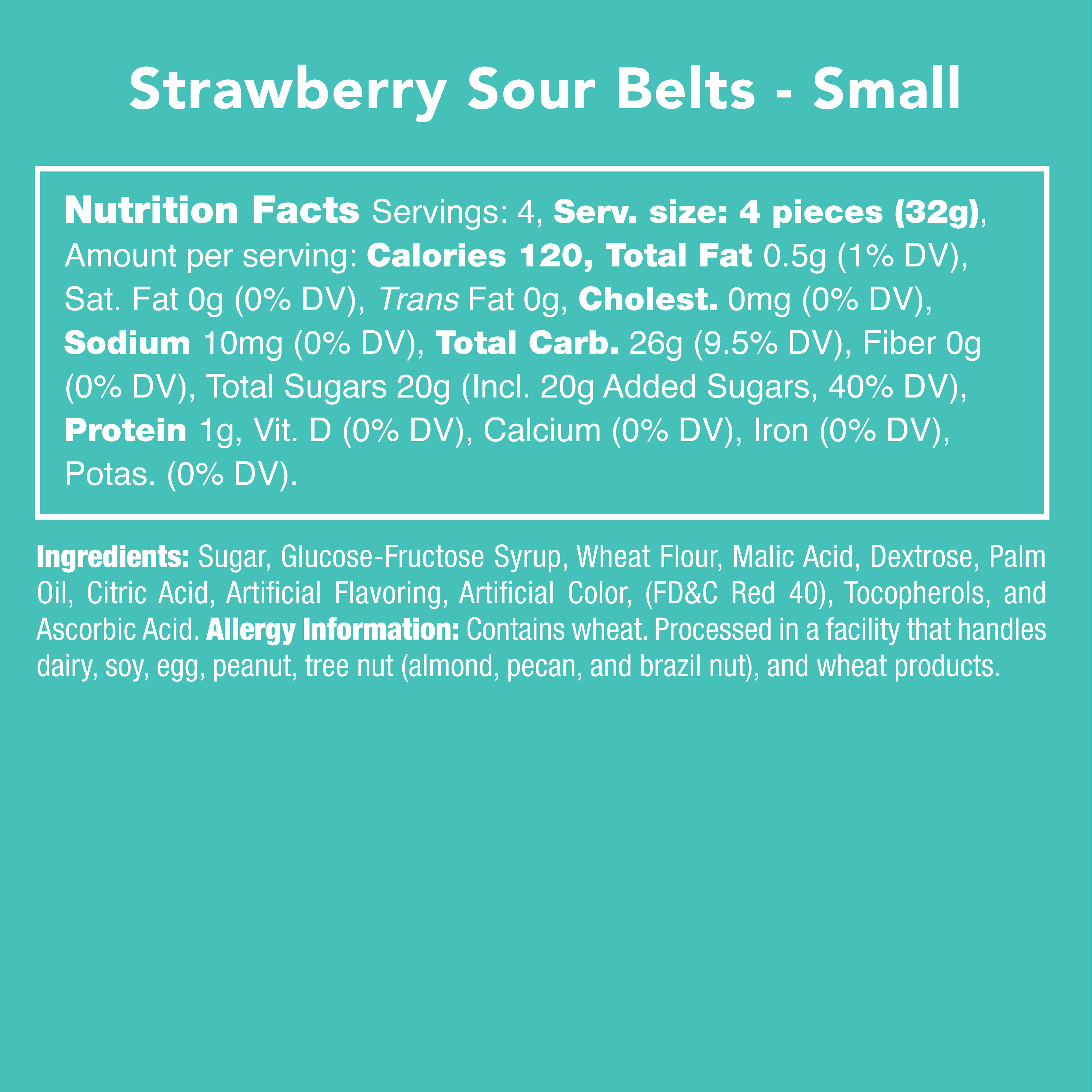 Candy Club - Strawberry Sour Belts