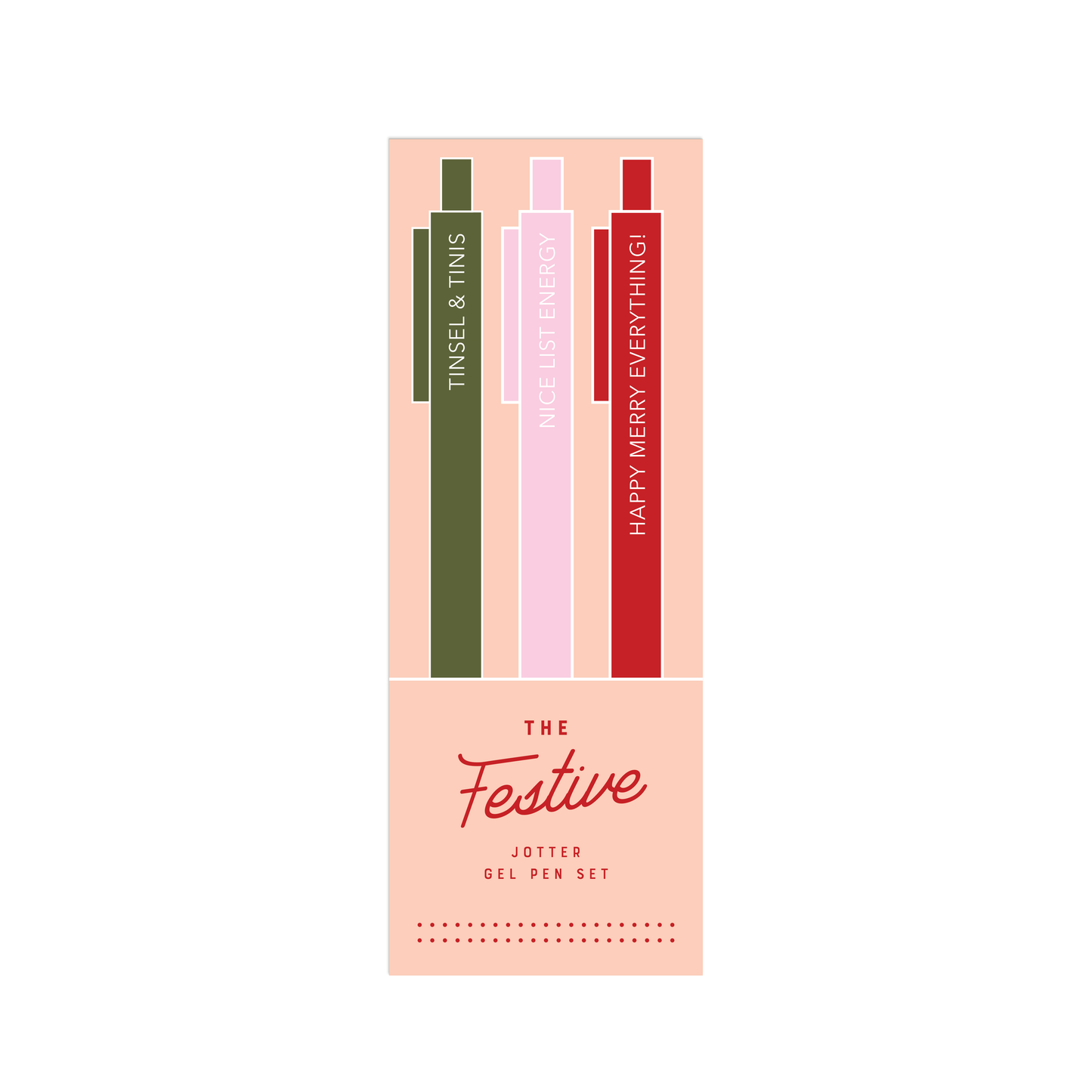Ruff House Print Shop - Festive Jotter Gel Pen: Set of 3