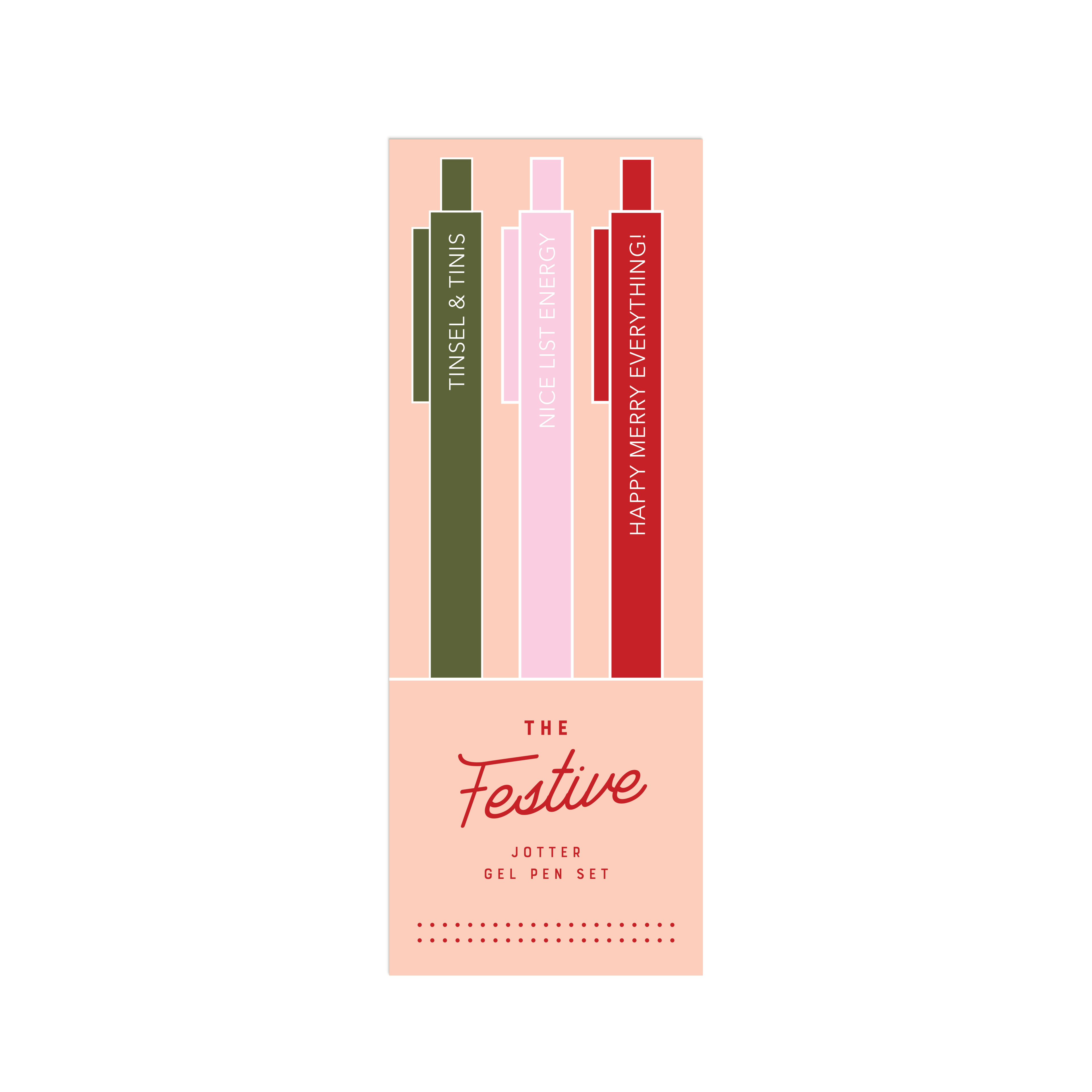 Ruff House Print Shop - Festive Jotter Gel Pen: Set of 3