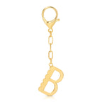 Lucky Feather - Enamel Bag Charm / Keychain - Letter - B