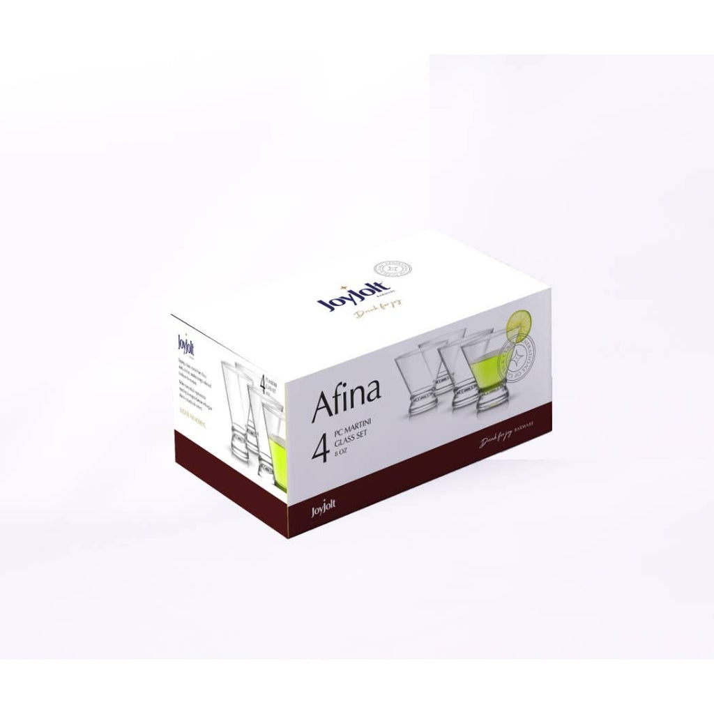 JoyJolt - Afina Heavy Base Stemless Martini Glasses