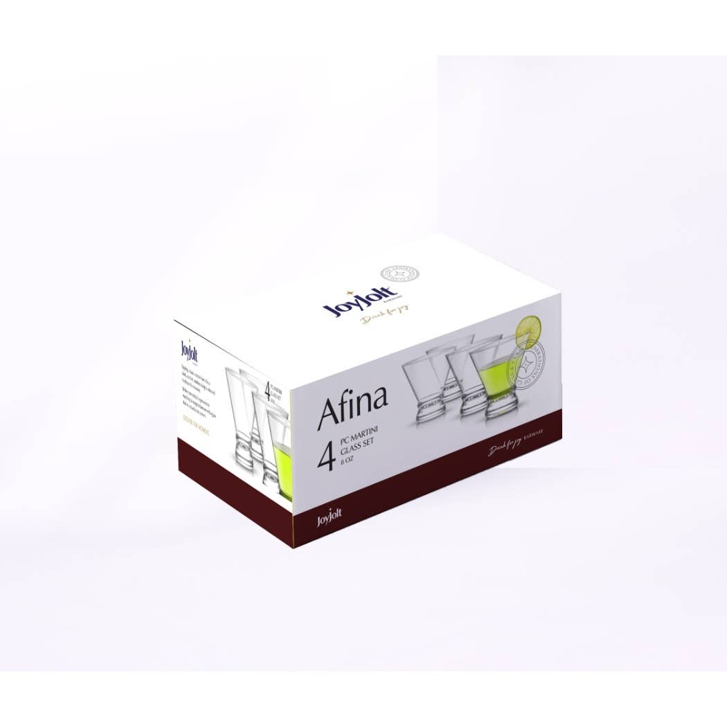 JoyJolt - Afina Heavy Base Stemless Martini Glasses