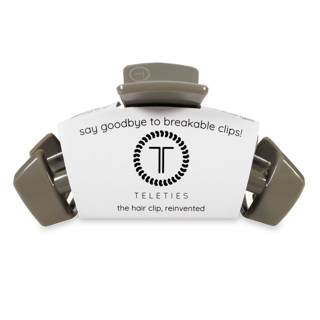 TELETIES - Classic Hair Clip | Large | Sage It Ain't So